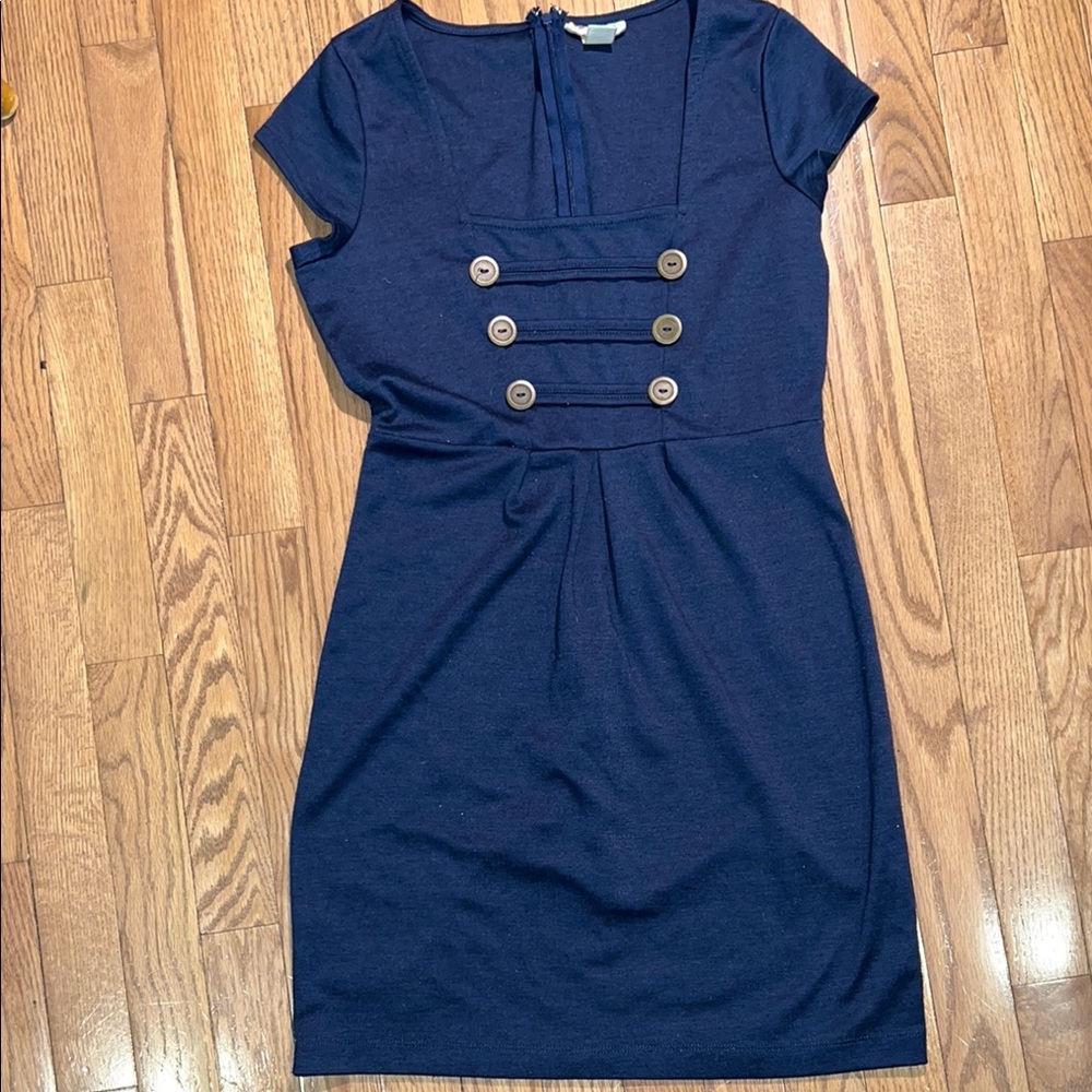 Belle Du Jour navy blue sailor dress